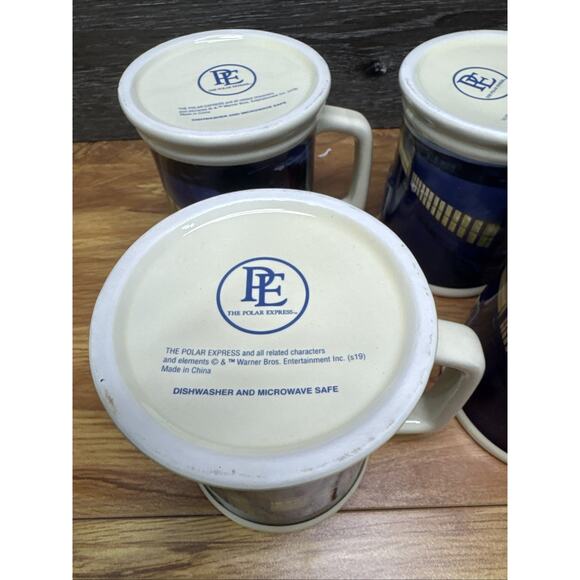 Polar Express BELIEVE 3D Raised Ceramic Hot Chocolate/Coffee Mug ~Set of 4 - Picture 10 of 10